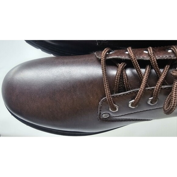 Skechers Utility Alley Cats Leather Dark Brown Oxfords Men's Size 9 (SN7111R) - Picture 3 of 13